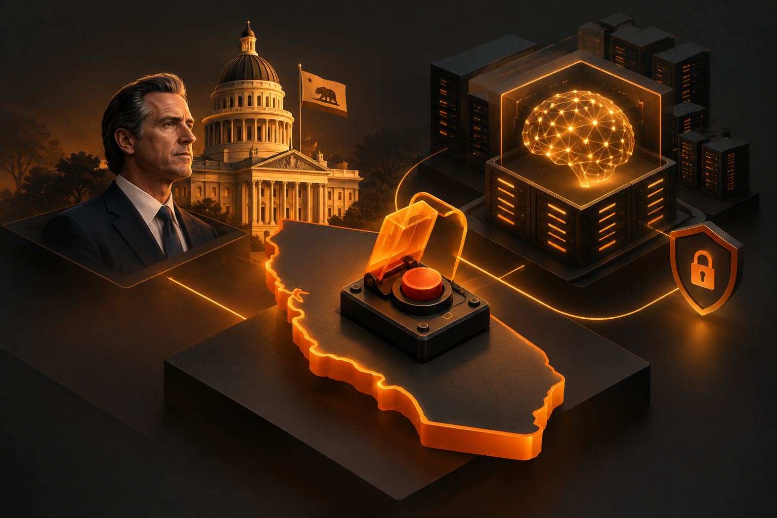 Kalifornien plant verbindliche KI-Notbremse – Newsom fordert Kill-Switch-Gesetz