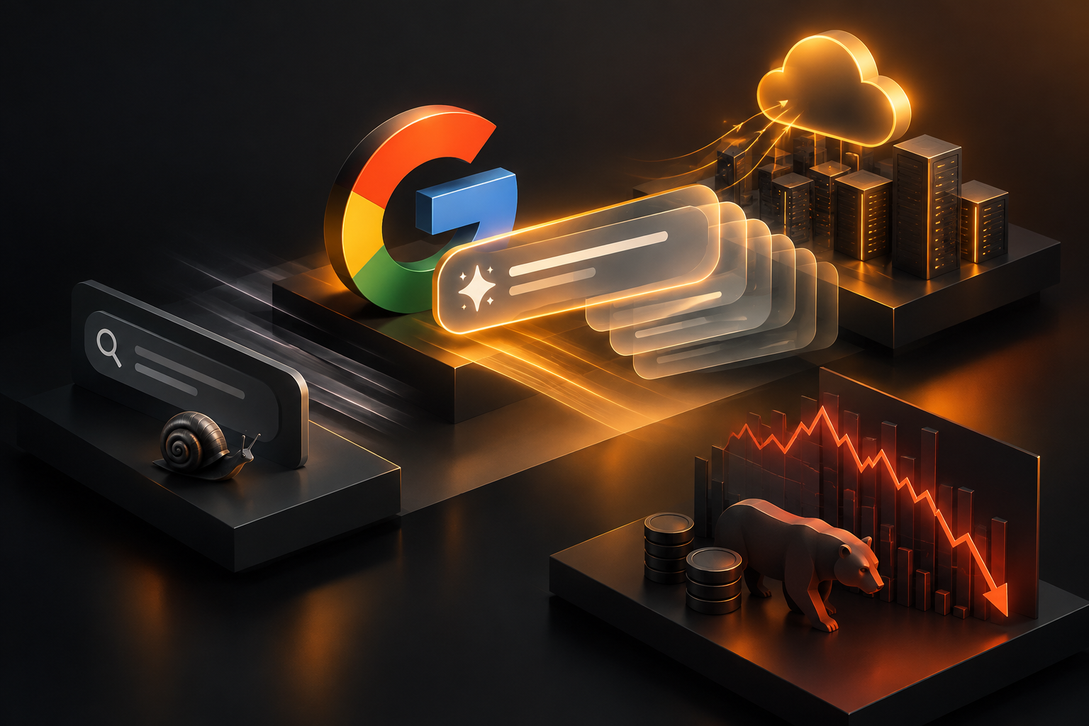 Googles KI-Suche bremst die klassische Suche – Aktie unter Druck trotz Cloud-Rekord