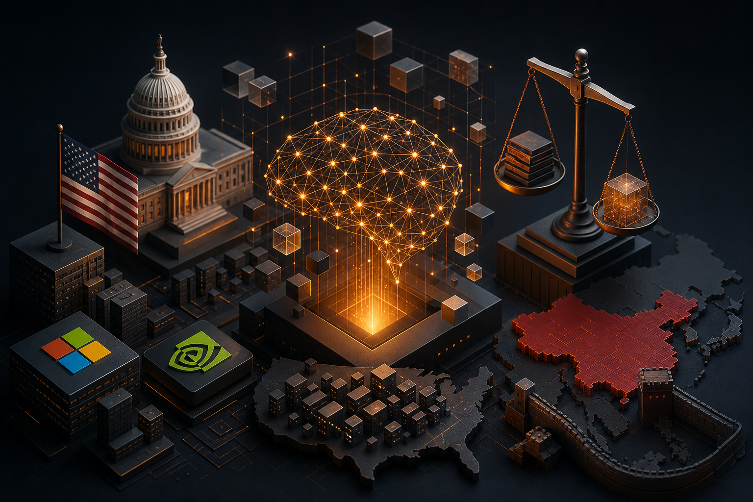 Microsoft, Nvidia und 50 US-Konzerne warnen vor Überregulierung offener KI-Modelle