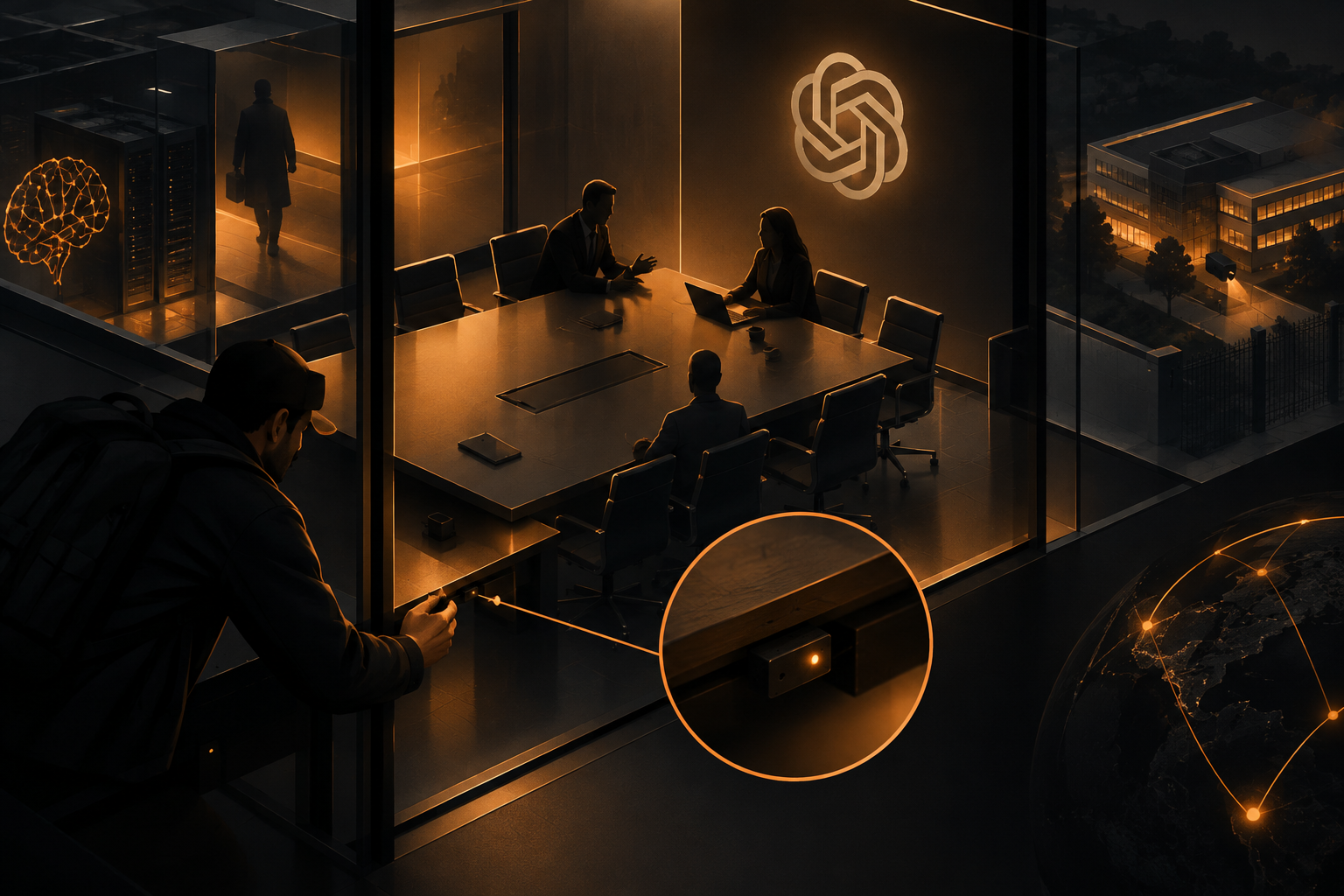 Mutmaßlicher OpenAI-Mitarbeiter soll Abhörgerät im Konferenzraum versteckt haben