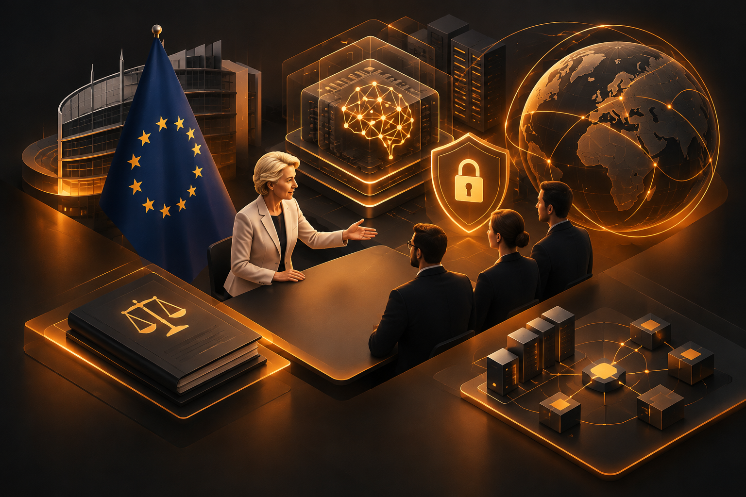 Von der Leyen Invites Frontier Labs to Talks – AI Act as Global Security Standard